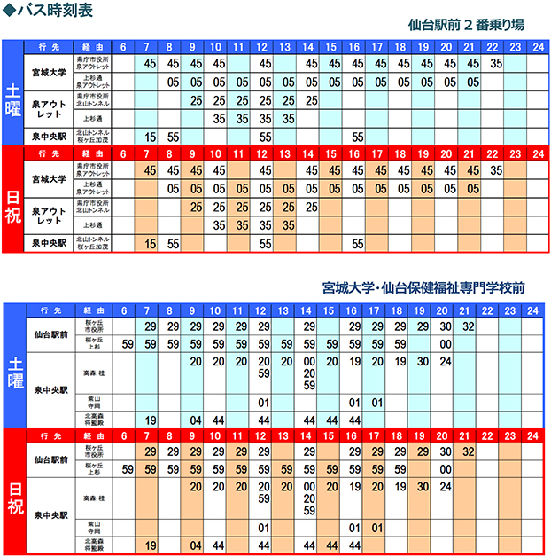 バス時刻表