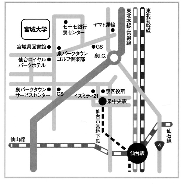 宮城大学抗鬱宇案内地図